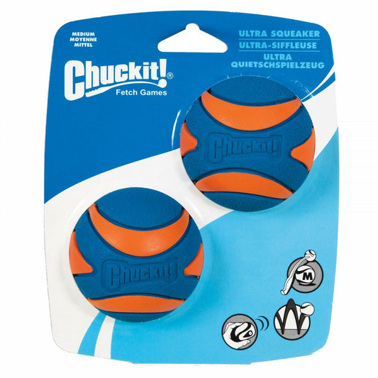 CHUCKIT ULTRA SQUEAKER BALL M 2P 2ST