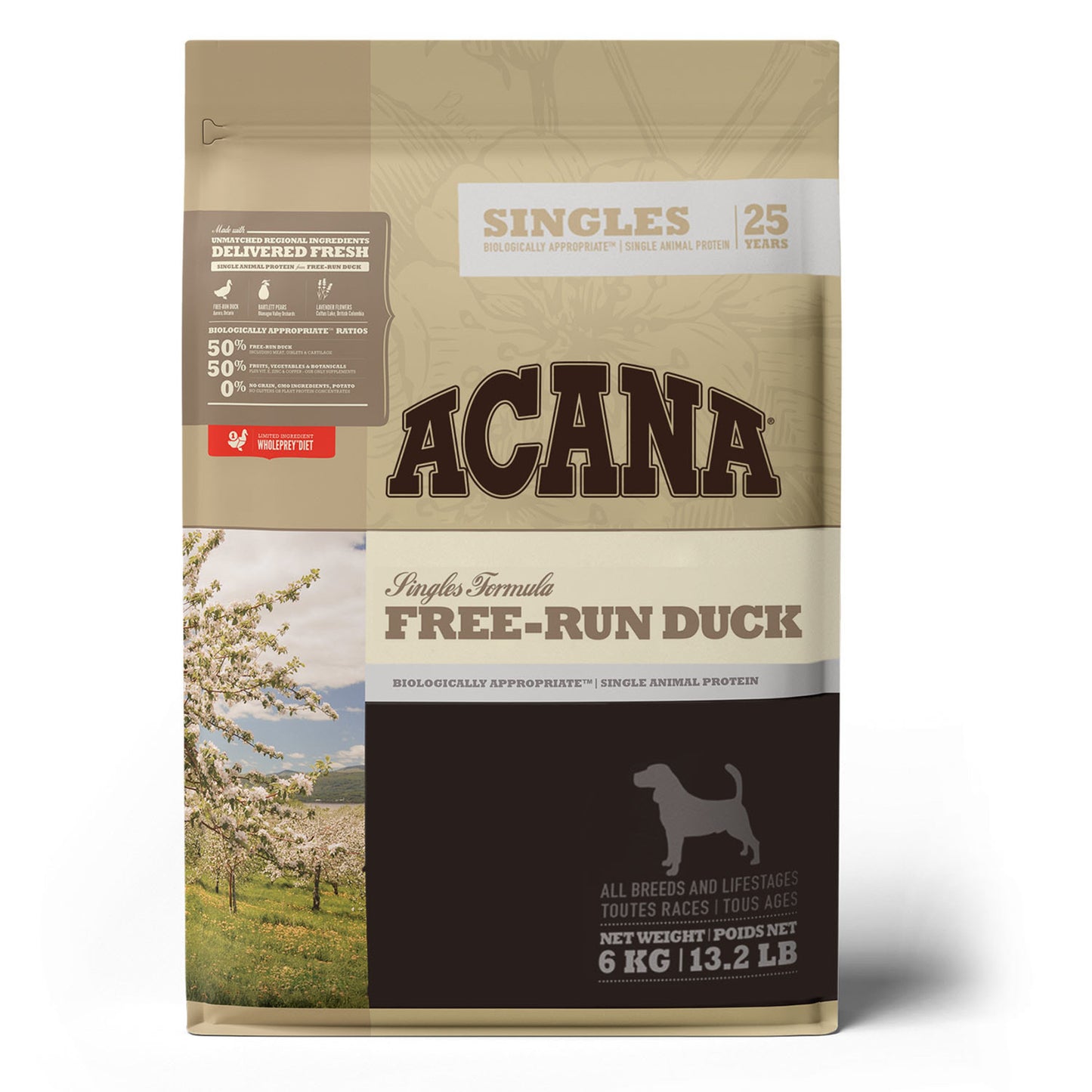 ACANA SINGLES FREE-RUN DUCK 6KG