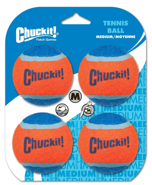 CHUCKIT TENNIS BALL M 4P 4ST