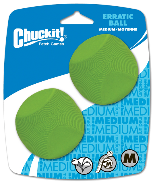 CHUCKIT ERRATIC BALL M 2P 2ST
