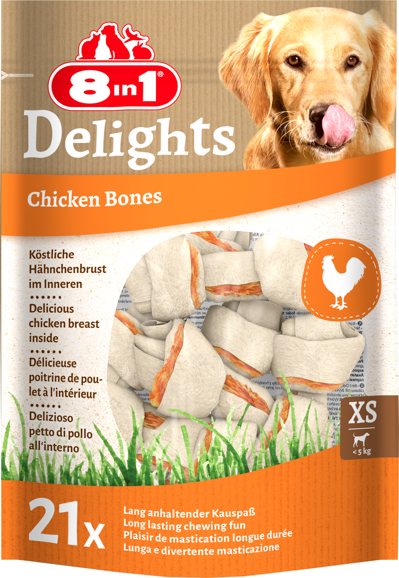 8IN1 DELIGHTS CHKN BONE XS 21ST