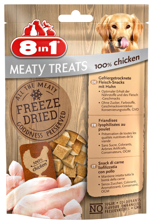 8IN1 MEATY TREATS CHICKEN 50GR