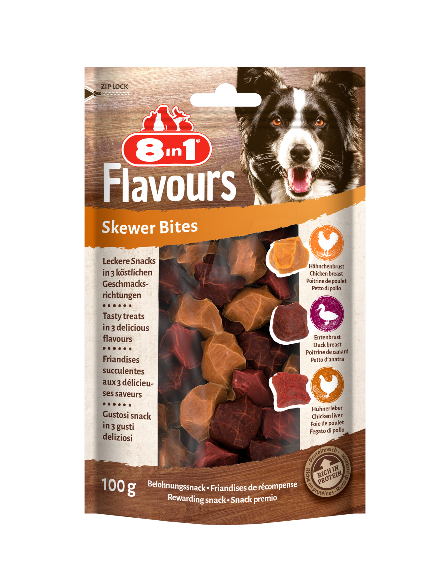 8IN1 FLAVOURS SKEWER BITES 100GR