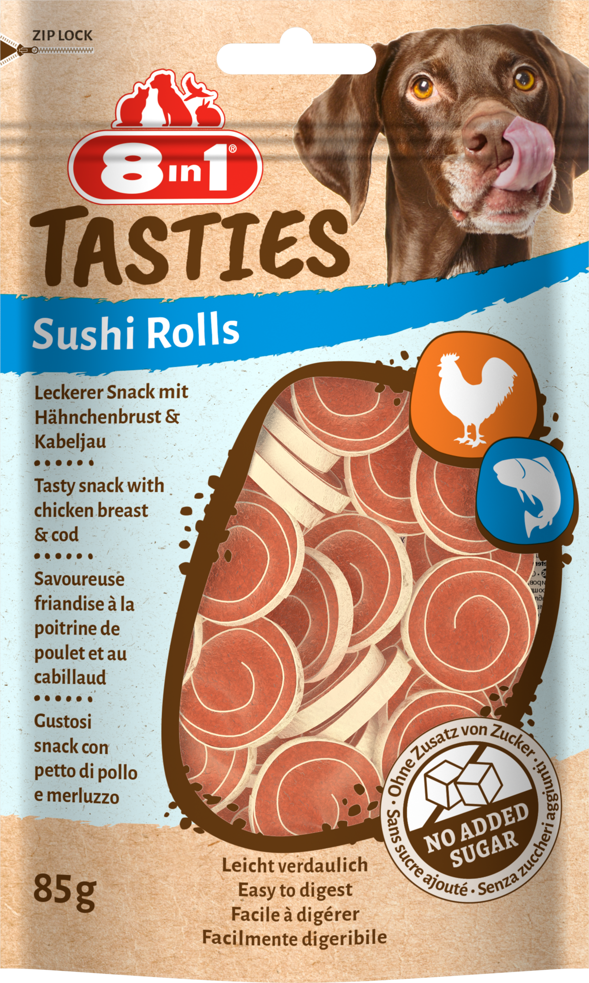 8IN1 TASTIES SUSHI ROLLS 85GR