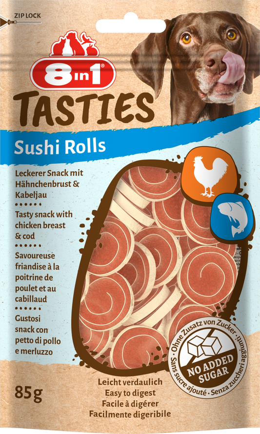 8IN1 TASTIES SUSHI ROLLS 85GR
