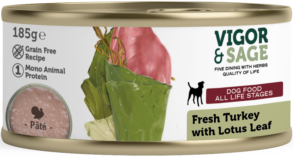 V&S DOG TURKEY LOTUS LEAF 185GR