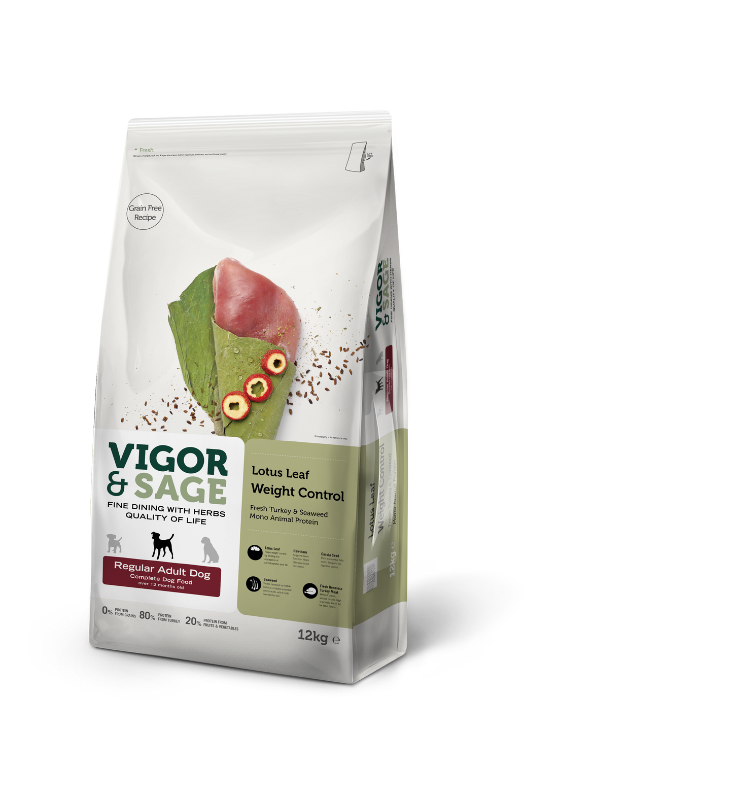 V&S DOG ADULT REG WGT CNTR LOTUS 12KG