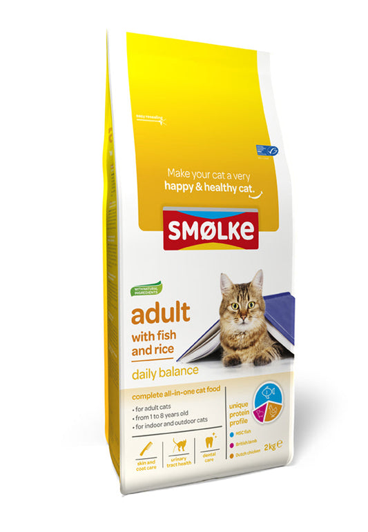 SMOLKE KAT ADULT FISH&RICE 2KG