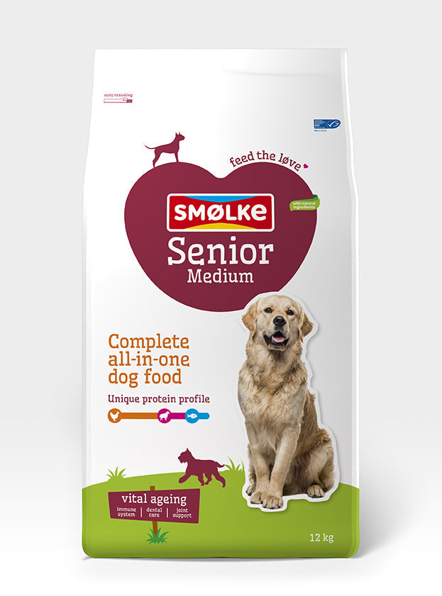 SMOLKE HOND SENIOR MEDIUM 12KG