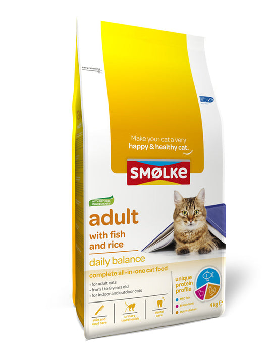 SMOLKE KAT ADULT FISH&RICE 4KG