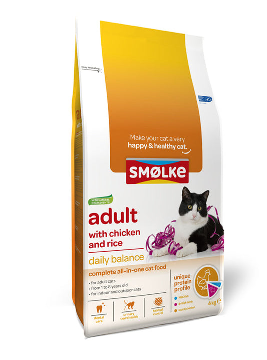 SMOLKE KAT ADULT CHICKEN&RICE 4KG