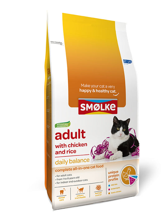 SMOLKE KAT ADULT CHICKEN&RICE 10KG