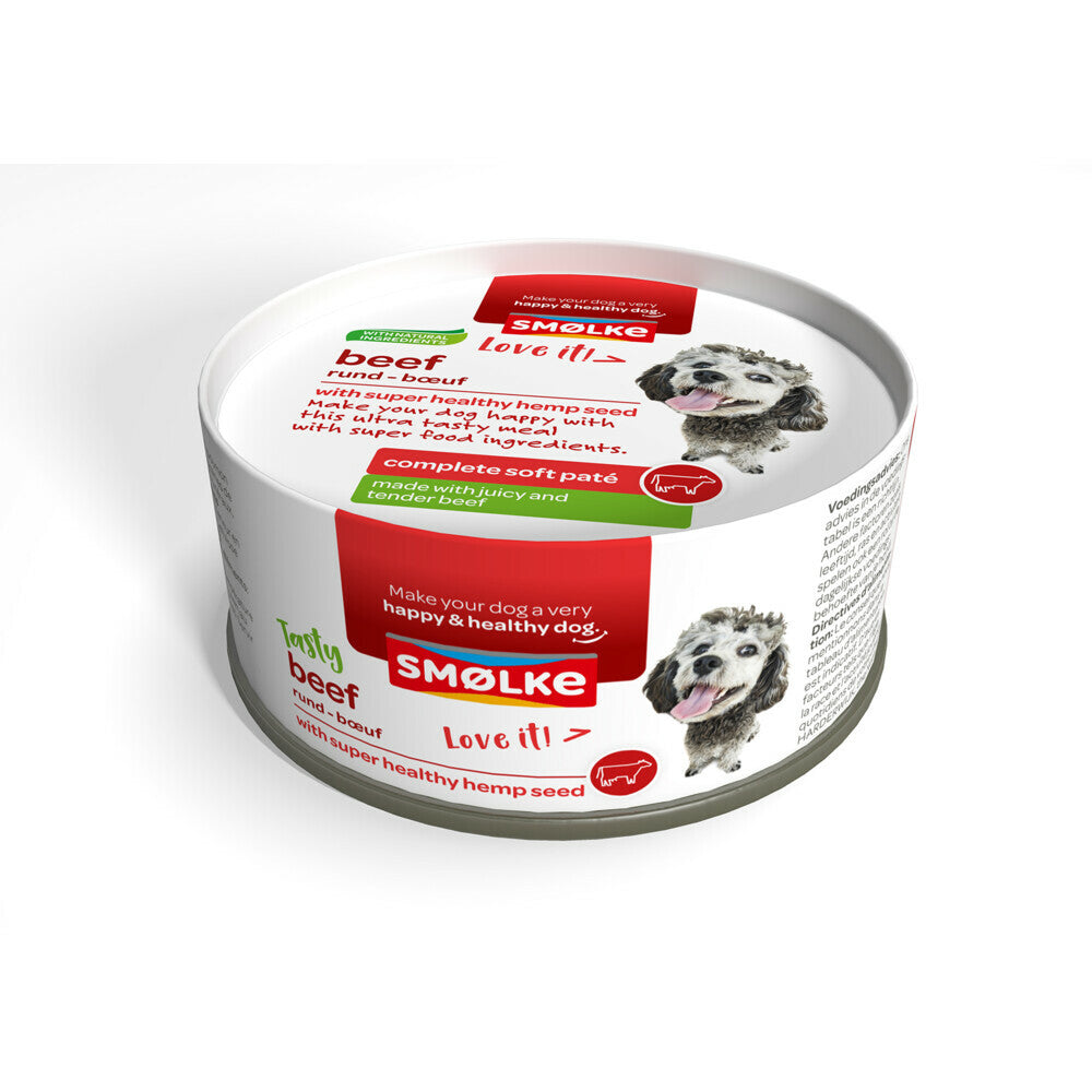SMOLKE HOND SOFT PATÉ BEEF 125GR
