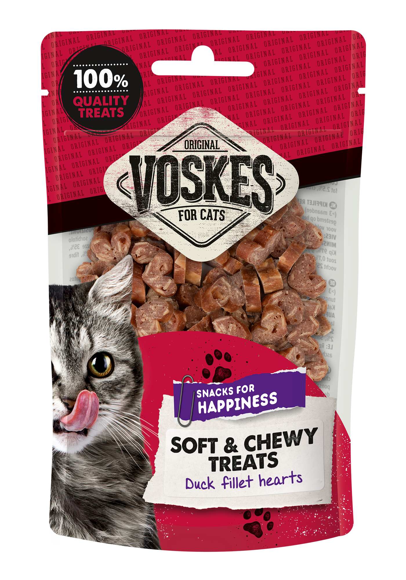 VOSKES EENDENFILET HARTJES 60GR