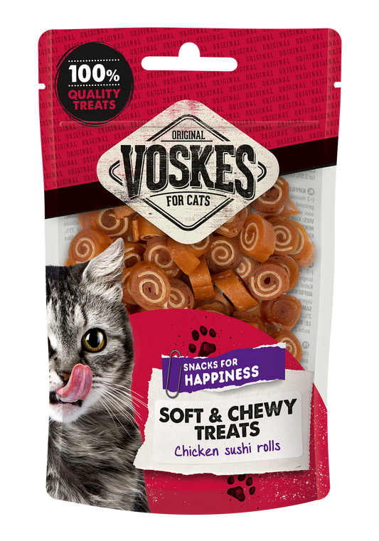 VOSKES SUSHI ROLLS KIP 60GR