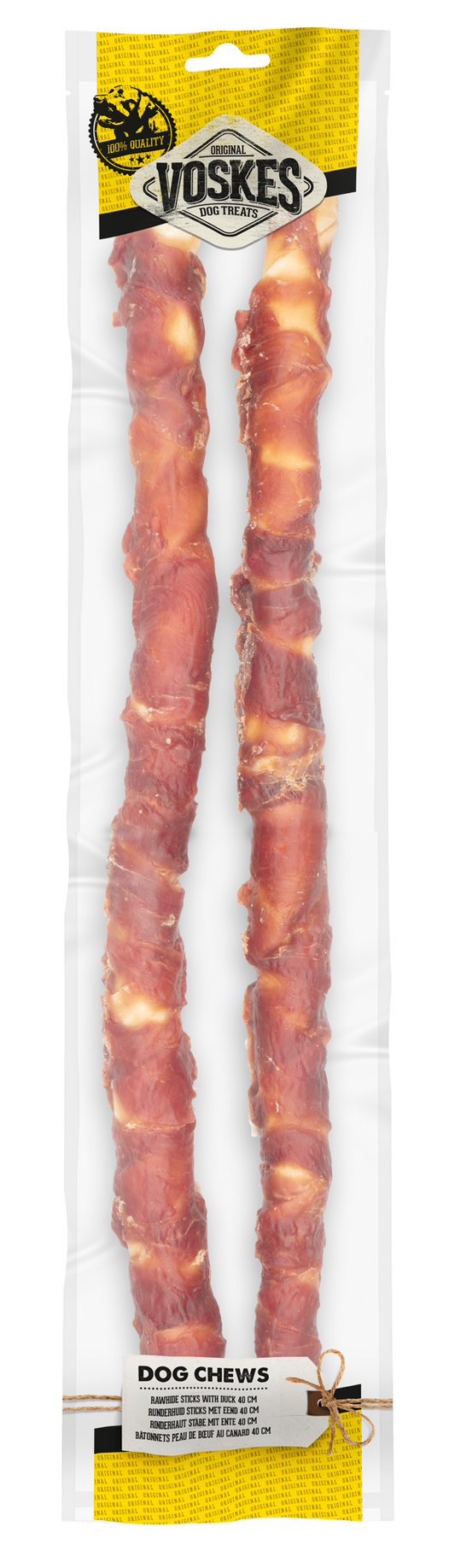 VOSKES STICK RUND/HUID/EEND 40CM 2ST