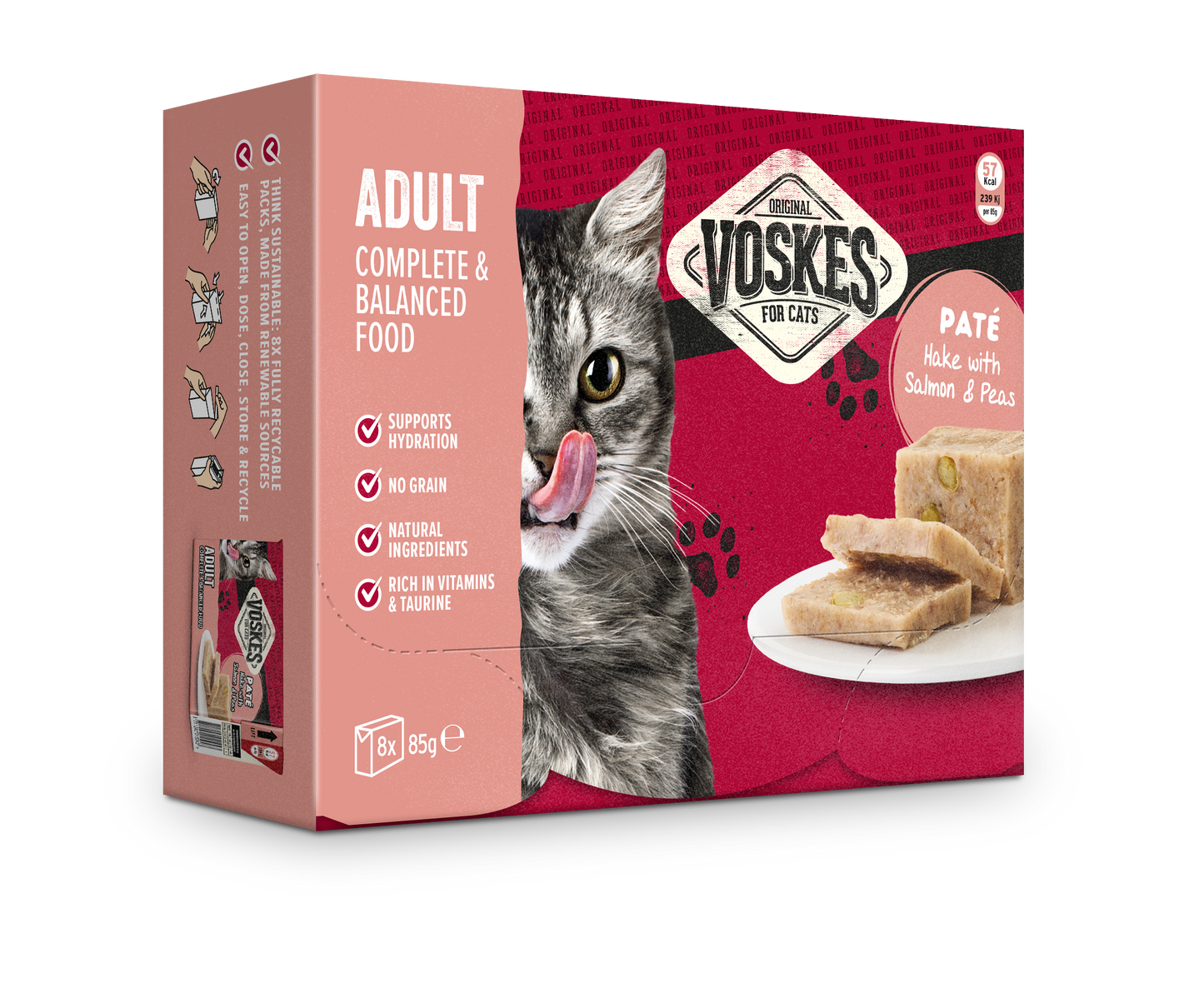 VOSKES PATÉ ADULT HEEK 8x85GR