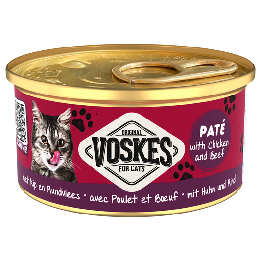 VOSKES PATÉ KIP&RUNDVLEES 85GR