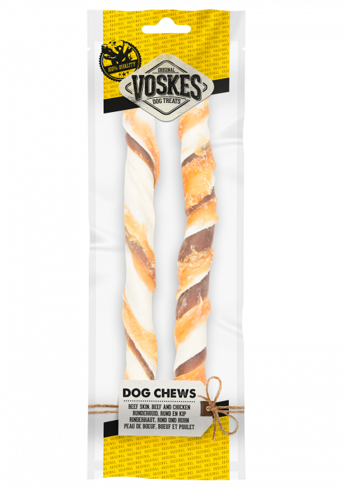 VOSKES STICK RUND/HUID/KIP 25CM 2ST