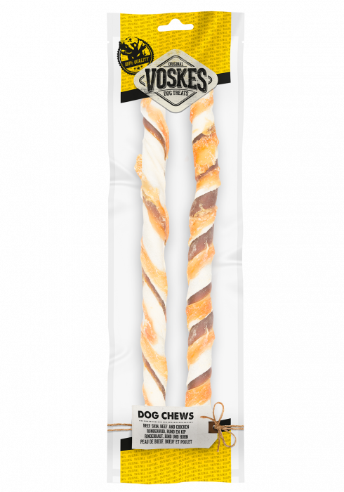 VOSKES STICK RUND/HUID/KIP 40CM 2ST