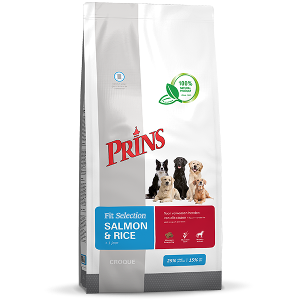 PRINS FS HOND ZALM&RIJST 2KG