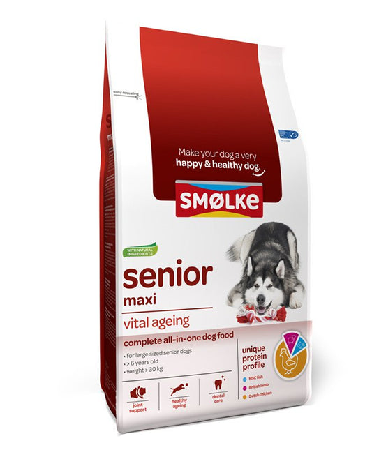 SMOLKE HOND SENIOR MAXI 12KG