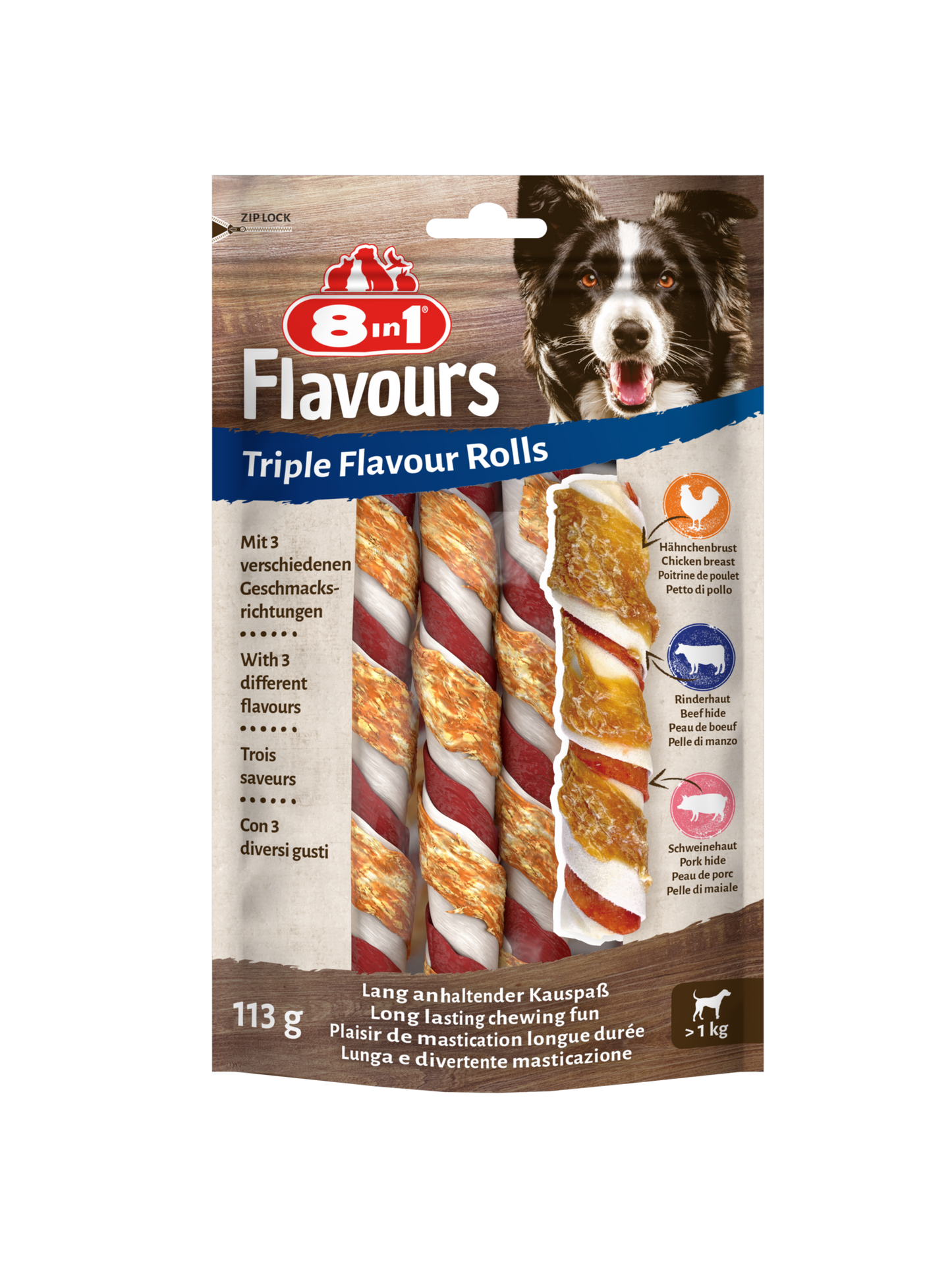 8IN1 TRIPLE FLAVOUR ROLLS 3ST