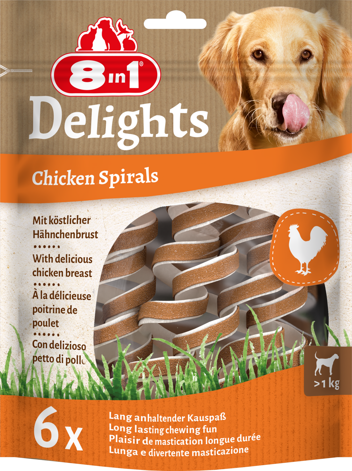 8IN1 DELIGHTS CHICKEN SPIRALS 6ST