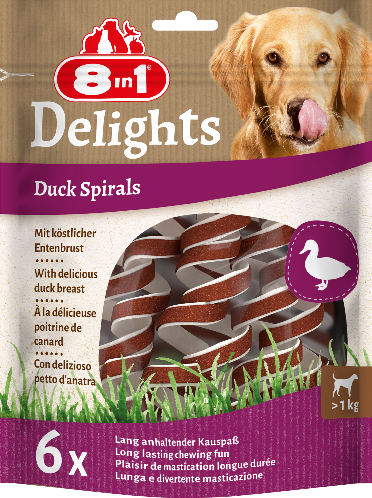 8IN1 DELIGHTS DUCK SPIRALS 6ST