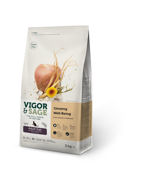 V&S CAT ADULT WELLBEING GINSENG 2KG