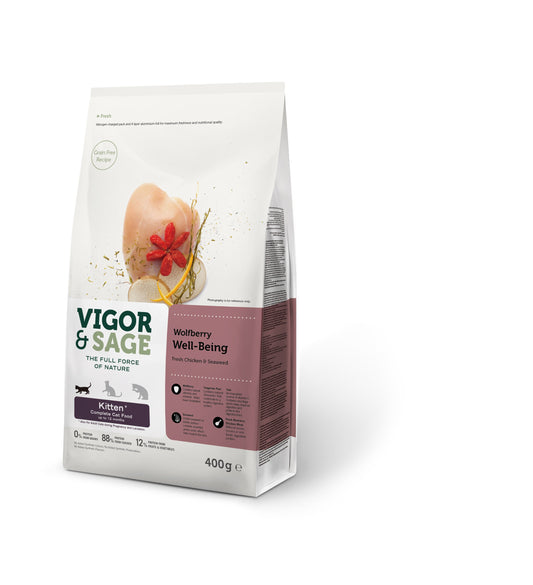 V&S KITTEN WELLBEING WOLFBERRY 400GR
