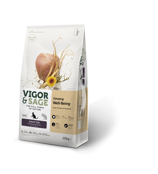 V&S CAT ADULT WELLBEING GINSENG 10KG