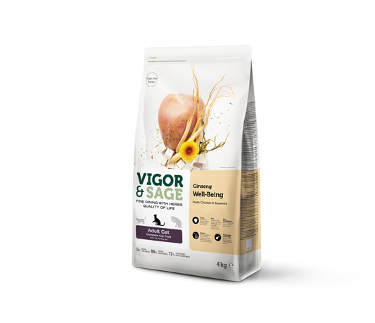 V&S CAT ADULT WELLBEING GINSENG 4KG