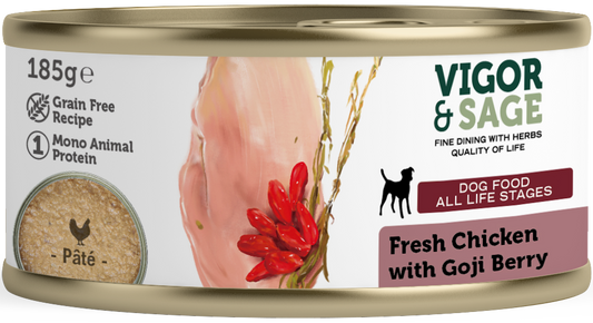 V&S DOG CHICKEN GOJI BERRY 185GR