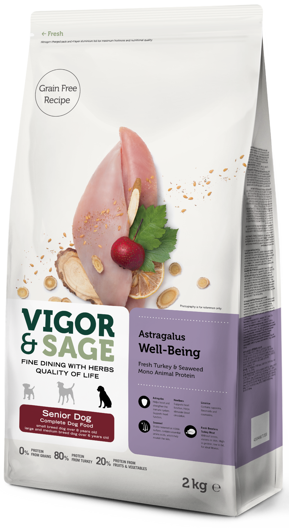 V&S DOG SENIOR WELLB ASTRAGALUS 2KG