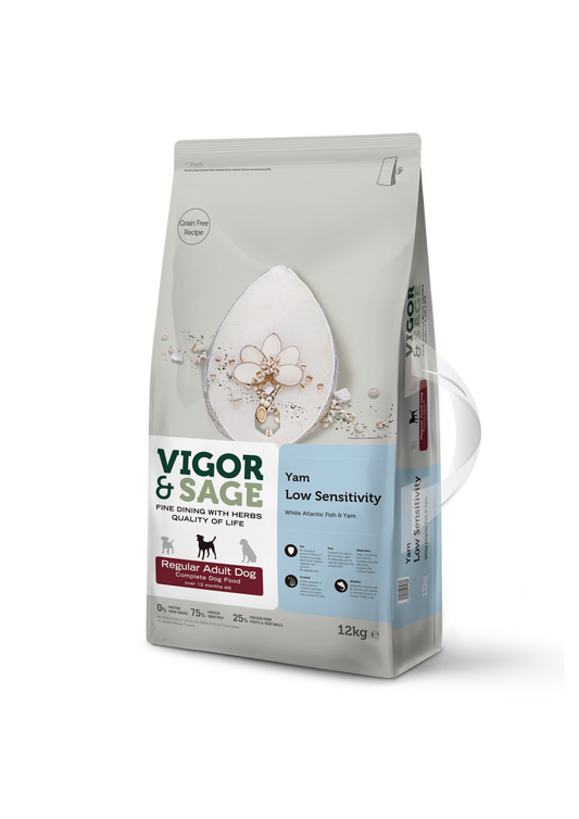 V&S DOG ADULT REG LOW SENS YAM 12KG