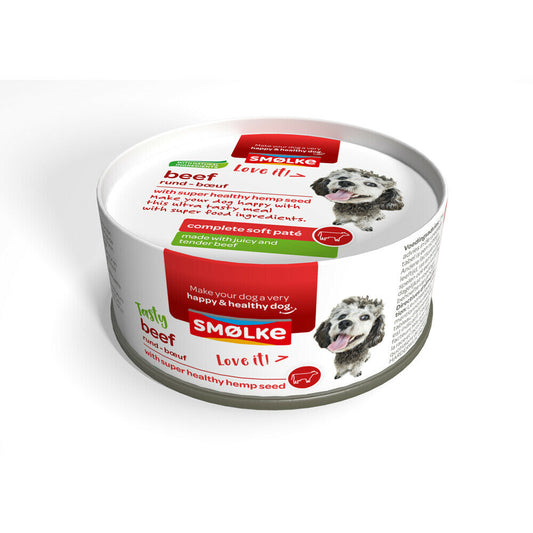 SMOLKE HOND SOFT PATÉ BEEF 125GR