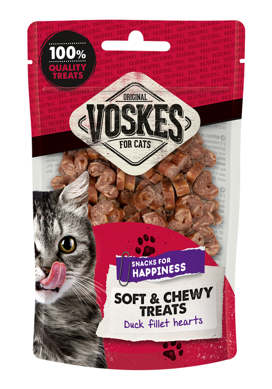 VOSKES EENDENFILET HARTJES 60GR