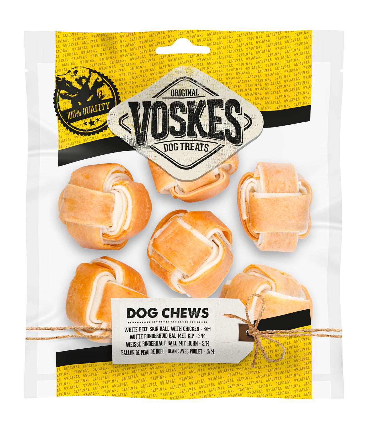 VOSKES BAL WHITE KIP 6ST