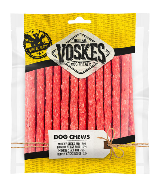 VOSKES MUNCHY STICKS ROOD 25ST