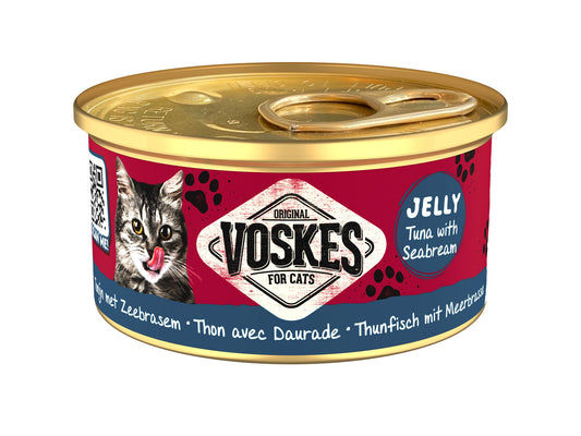 VOSKES GELEI TONIJN&ZEEBRASEM 85GR