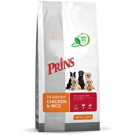 PRINS FS HOND KIP&RIJST 14KG