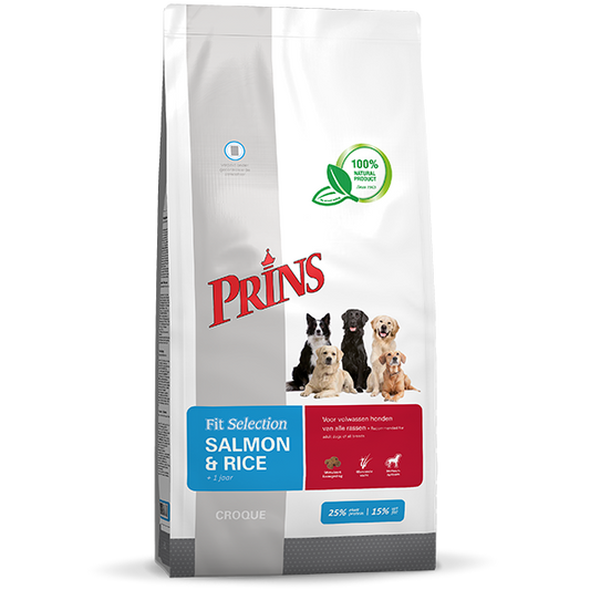 PRINS FS HOND ZALM&RIJST 2KG
